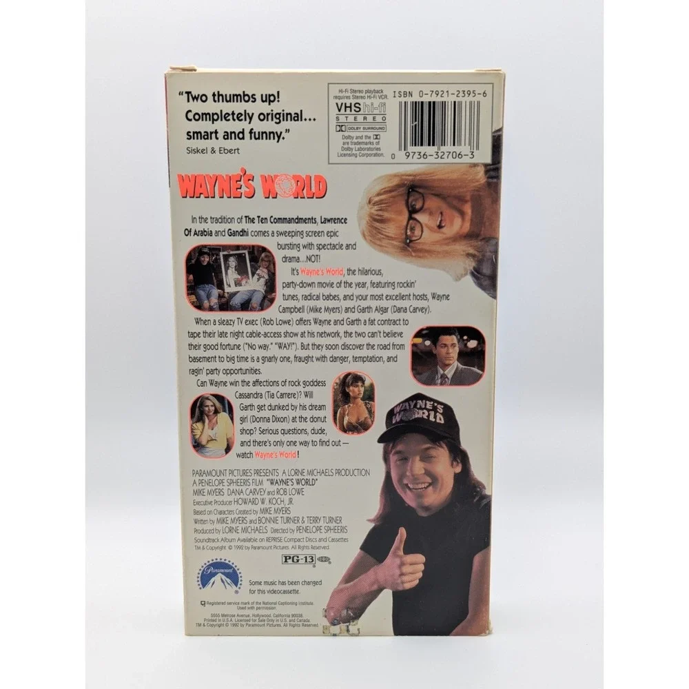 Wayne's World VHS 1992 Paramount Mike Myers Comedy - Tested for Playback - Picture 2 of 7